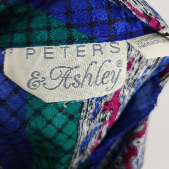 Vintage Retro Tie Neck Secretary Blouse - Picture 6 of 8